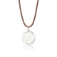 Lovely Dried Flowers Crystal Ball Pendant Wax Rope Clavicle Necklaces