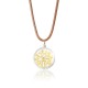 Lovely Dried Flowers Crystal Ball Pendant Wax Rope Clavicle Necklaces