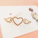 Lovely Hollow Heart Shape Side Wing Hair Clips Barrettes Hair Accessories for Girls Women