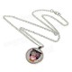 Lovely Owl Animal Glass Cabochon Silver Chain Pendant Necklace