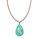 Luminous Resin Dried Flower Charm Neckalce Water Drop Pendant Crystal for Women