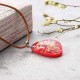 Luminous Resin Dried Flower Charm Neckalce Water Drop Pendant Crystal for Women