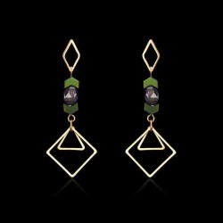 Luxury 18K Gold Plated Geometric Drop Earrings Elegant Ear Stud Best Gift for Women