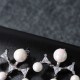 Luxury 925 Sterling Silver Dazzling Zirconia Pearl Beaded Stud Earring for Women