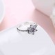 Luxury 925 Sterling Silver Rings Flower Zirconia Engagement Ring Valentine's Day Gift for Girl Women