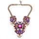 Luxury Crystal Water Drop Flower Choker Statement Pendant Necklace