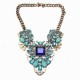 Luxury Crystal Water Drop Flower Choker Statement Pendant Necklace