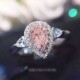 Luxury Diamonds Wedding Ring Elegant Water Drop Zircon Stone Silver Engagement Ring for Women