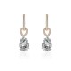 Luxury Earrings 24K Gold and Platinum Plated Water Drop Gemstone Pendant Elegant Heart Ear Stud Gift