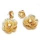 Luxury Flower Vintage Pearls Big Dangle Earrings Jewelry  Earring Gift For Women