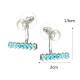 Luxury Pearl Rhinestones Silver Earring Cute Ear Jacket Stud Gift for Girls Women