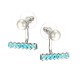 Luxury Pearl Rhinestones Silver Earring Cute Ear Jacket Stud Gift for Girls Women