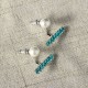 Luxury Pearl Rhinestones Silver Earring Cute Ear Jacket Stud Gift for Girls Women