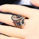 Luxury Rhinestone Women Rings Gemstone Crystal S Shape Ring For Gift