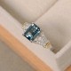 Luxury Topaz Stone Silver Rings Gemstone Zircon Romantic Ring Gift For Women