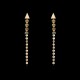 Luxury Women Jewelry 18K Gold Plated Coin Tassel Pendant Elegant Piercing Drop Earrings