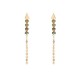 Luxury Women Jewelry 18K Gold Plated Coin Tassel Pendant Elegant Piercing Drop Earrings