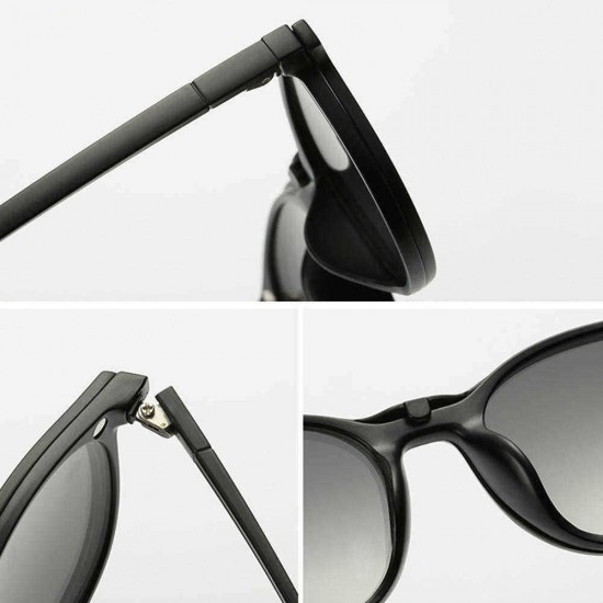 Magnetic Frame Six-in-one Sunglasses Glasses Frame Five-piece Sunglasses Retro Men And Women Polarized Sunglasses