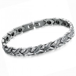 Magnetic Healing Health Women Bracelet Stainless Steel Jewelry