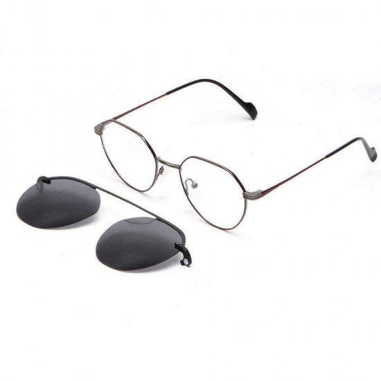 Man Clip-on Dual-use Polarized Anti-UV Magnet Set Removable Sunglasses