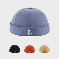 Melon Hat Summer Thin Section Hip Hop Landlord Hat Retro Leisure Street Brimless Hats