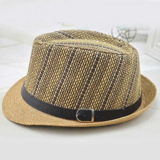 Men And Women Color Vertical Breathable Straw Hat Outdoor Travel Sunscreen Beach Hat