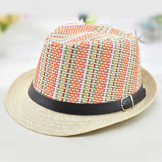 Men And Women Color Vertical Breathable Straw Hat Outdoor Travel Sunscreen Beach Hat