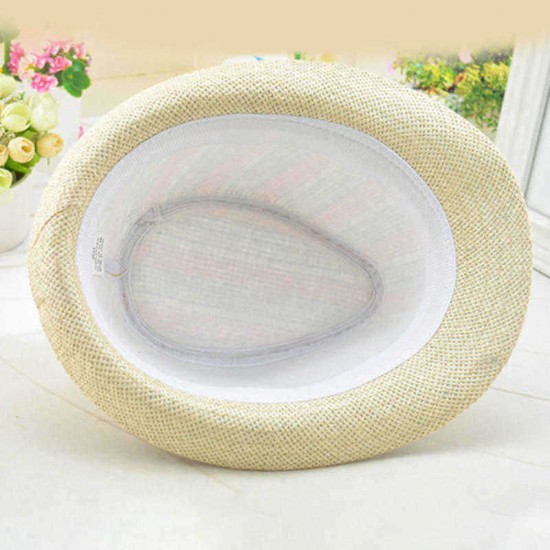 Men And Women Color Vertical Breathable Straw Hat Outdoor Travel Sunscreen Beach Hat