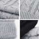 Men And Women Winter Plush Thick Warm Acrylic Knitted Earmuffs Cap Scarf Set Hat