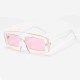 Men Anti-UV PC Lens Glasses Irregular Square Sunglasses