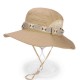 Men Breathable Cotton Wide Brimmed Bucket Hat Outdoor UV Resistence Fisherman Cap