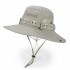 Men Breathable Cotton Wide Brimmed Bucket Hat Outdoor UV Resistence Fisherman Cap