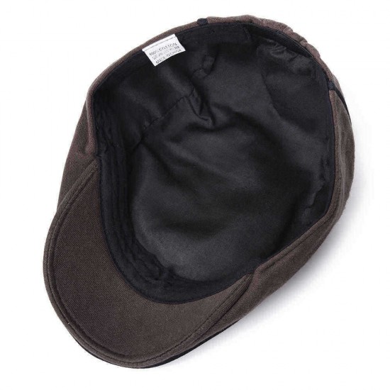 Men Casual Cotton Painter Beret Caps Outdoor Visor Forward Hat