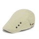 Men Cotton Button Double-Sided Adjustable Painter Beret Hat Newsboy Flat Caps