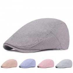 Men Cotton Double-Sided Adjustable Painter Beret Caps Newsboy Cabbie Flat Hat