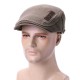 Men Cotton Letter Embroidered Double-Sided Adjustable Painter Beret Hat Newsboy Flat Caps