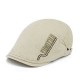 Men Cotton Letter Embroidered Double-Sided Adjustable Painter Beret Hat Newsboy Flat Caps