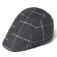 Men Cotton Retro Plaid Painter Beret Hat Outdoor Winter Newsboy Ivy Flat Caps