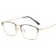 Men Light Metal PC Anti-fatigue Anti-blue Light Vogue Square Clear Lens Optical Glasses