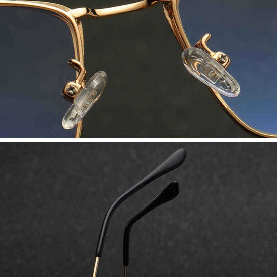 Men Light Metal PC Anti-fatigue Anti-blue Light Vogue Square Clear Lens Optical Glasses