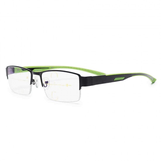 Men Metal Anti-fatigue Progressive Color Change Multi-focus Far And Near Use Reading Glasses