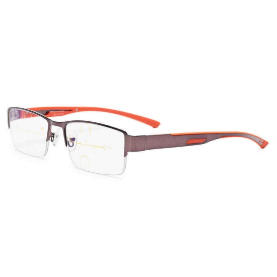 Men Metal Anti-fatigue Progressive Color Change Multi-focus Far And Near Use Reading Glasses