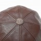 Men Middle-aged Artificial Leather Painter Beret Caps Warm Adjustable Newsboy Hunting Hat