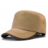 Men New Washed Cotton Flat Top Hats Adjustbale Fashion Outdoor Military Cap Peaked Cap Visor