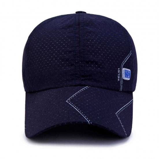 Men Summer Breathable Quick-Drying Baseball Cap Sunshade Sun Protection Hat Visor