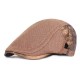 Men Summer Mesh Breathable Beret Caps Forward Caps Outdoor Travel Hats Retro Hat