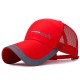 Men Sunshade Casual Mesh Cap Thin Breathable Baseball Cap Outdoor Summer Long Sun Hat