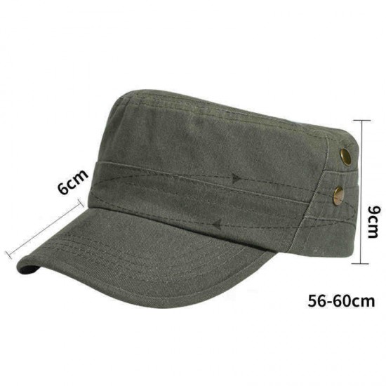 Men Unisex Outdoor Adjustable Cotton Flat Hats Casual Sport Military Cap