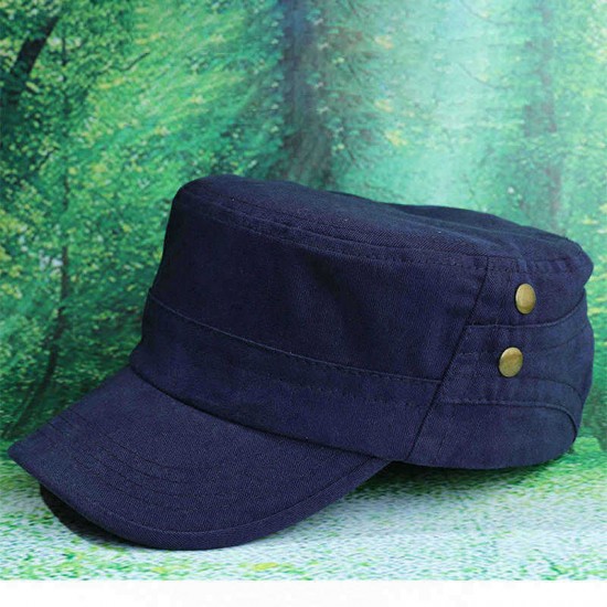 Men Unisex Outdoor Adjustable Cotton Flat Hats Casual Sport Military Cap