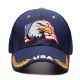 Men Unisex Outdoor Baseball Cap USA Eagle Embroidery Cotton Breathable Visor Cap